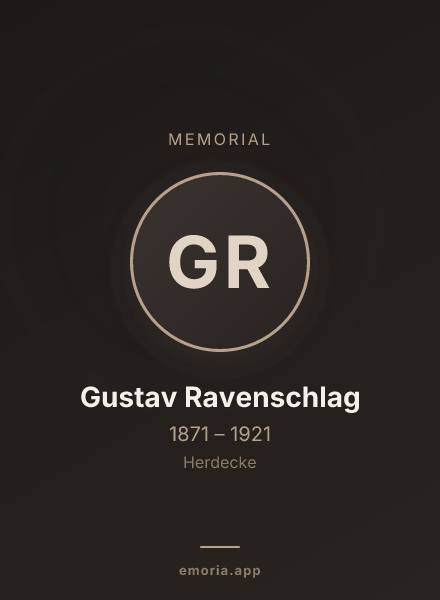Memorial portrait of Gustav Ravenschlag