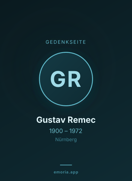 Gedenkportrait von Gustav Remec