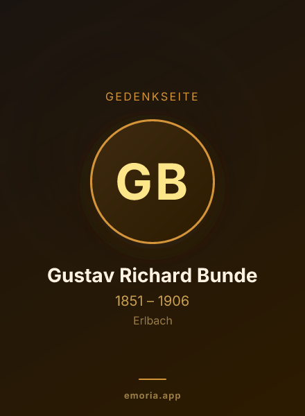 Gedenkportrait von Gustav Richard Bunde