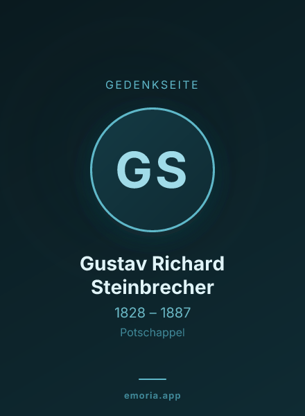Gedenkportrait von Gustav Richard Steinbrecher