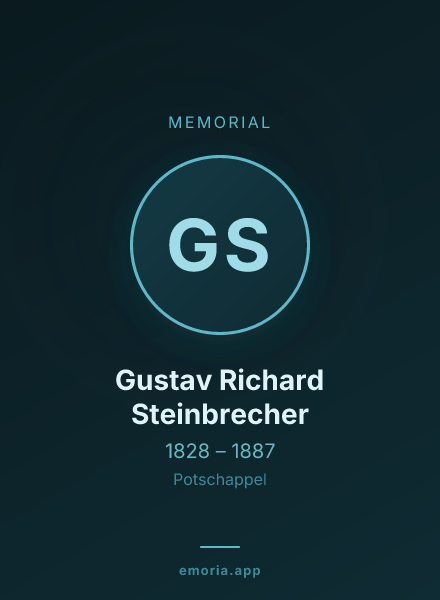 Memorial portrait of Gustav Richard Steinbrecher