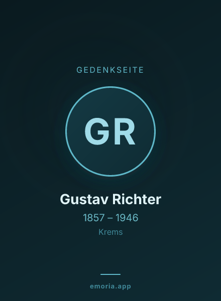 Gedenkportrait von Gustav Richter
