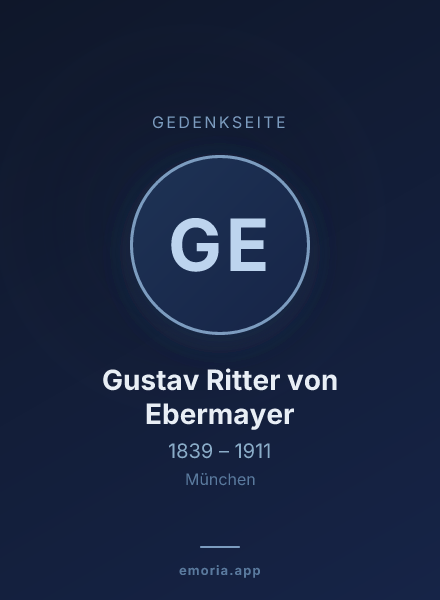 Gedenkportrait von Gustav Ritter von Ebermayer