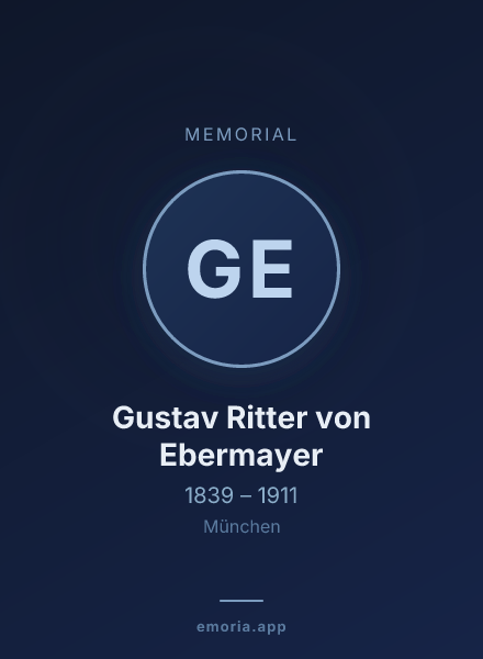 Memorial portrait of Gustav Ritter von Ebermayer