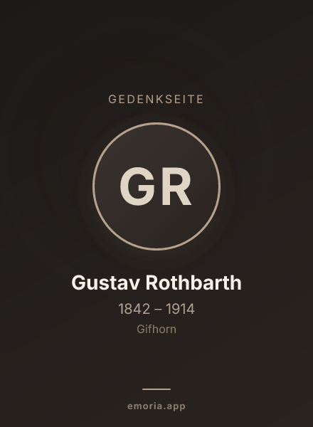 Gedenkportrait von Gustav Rothbarth