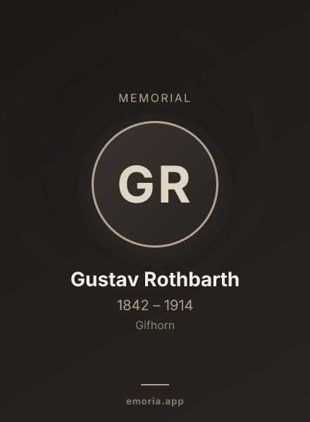 Memorial portrait of Gustav Rothbarth