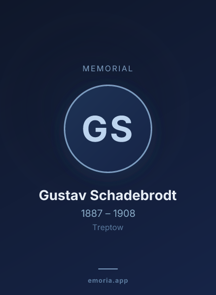 Memorial portrait of Gustav Schadebrodt