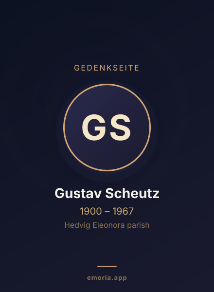 Gedenkportrait von Gustav Scheutz
