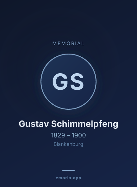 Memorial portrait of Gustav Schimmelpfeng
