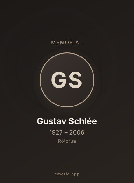 Memorial portrait of Gustav Schlée