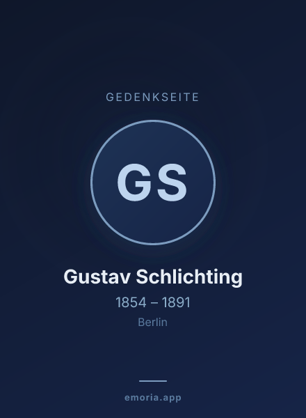 Gedenkportrait von Gustav Schlichting