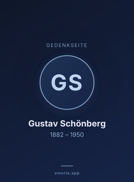 Gedenkportrait von Gustav Schönberg