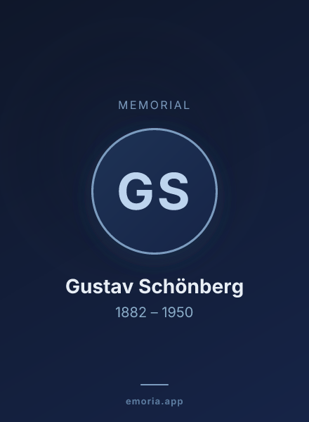 Memorial portrait of Gustav Schönberg