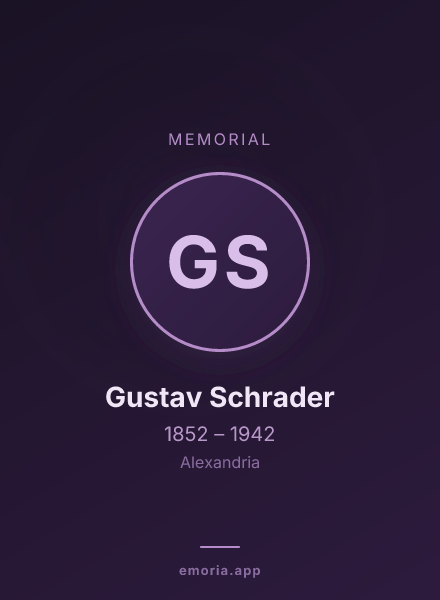 Memorial portrait of Gustav Schrader
