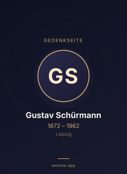Gedenkportrait von Gustav Schürmann