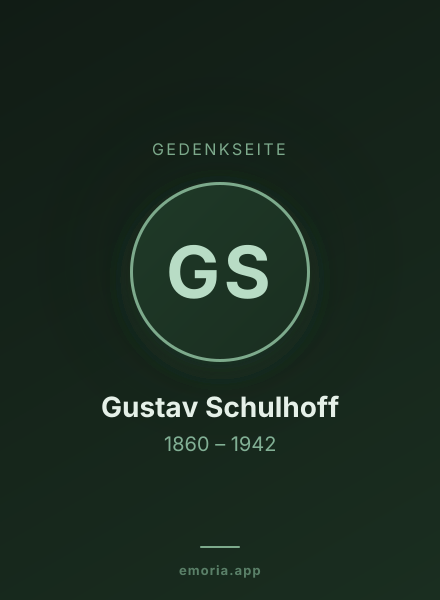 Gedenkportrait von Gustav Schulhoff