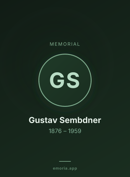 Memorial portrait of Gustav Sembdner