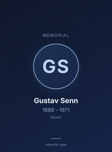 Memorial portrait of Gustav Senn
