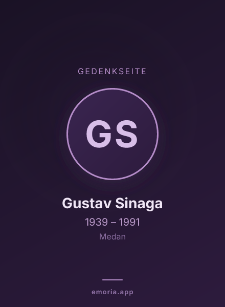 Gedenkportrait von Gustav Sinaga