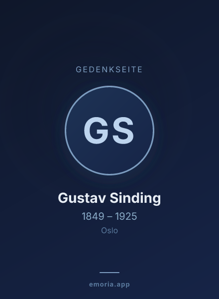 Gedenkportrait von Gustav Sinding