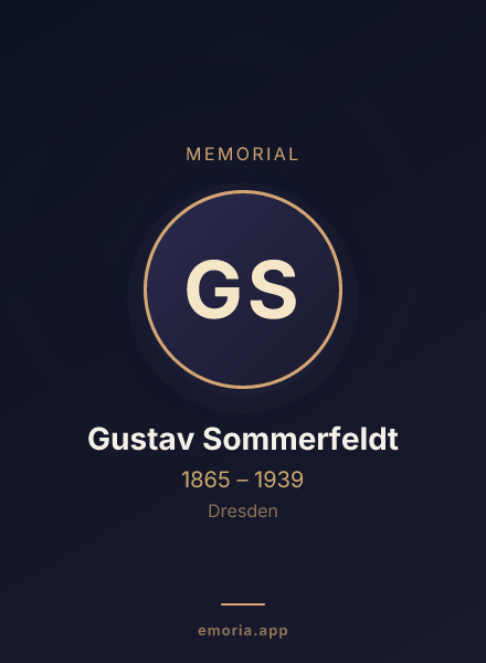 Memorial portrait of Gustav Sommerfeldt
