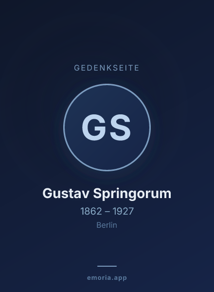Gedenkportrait von Gustav Springorum
