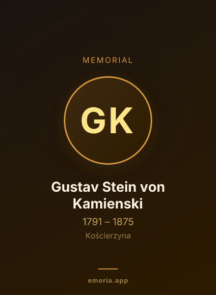 Memorial portrait of Gustav Stein von Kamienski