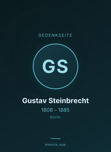 Gedenkportrait von Gustav Steinbrecht