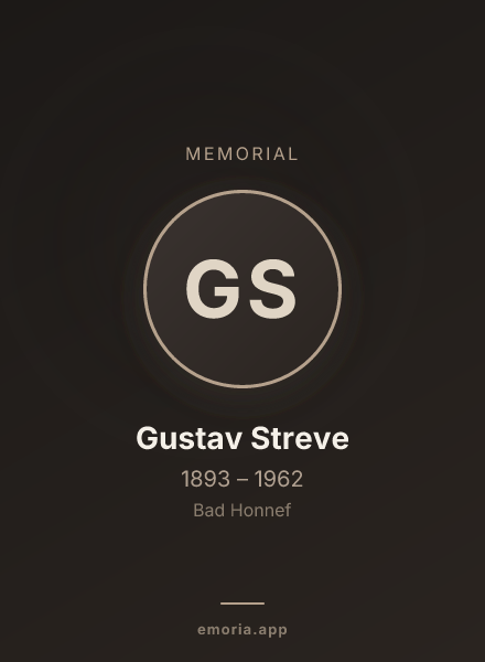 Memorial portrait of Gustav Streve
