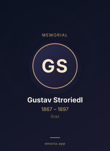 Memorial portrait of Gustav Stroriedl