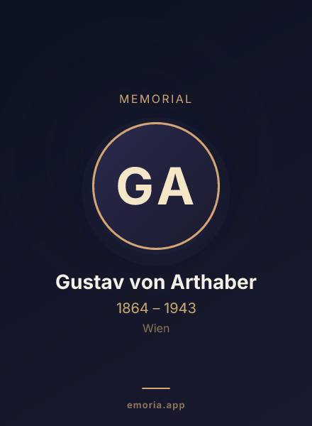 Memorial portrait of Gustav von Arthaber