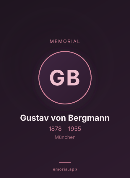 Memorial portrait of Gustav von Bergmann