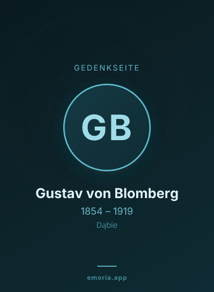 Gedenkportrait von Gustav von Blomberg