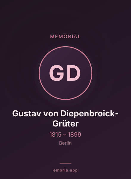 Memorial portrait of Gustav von Diepenbroick-Grüter