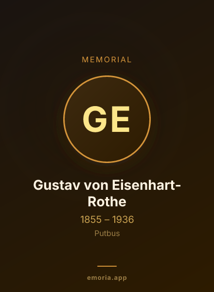 Memorial portrait of Gustav von Eisenhart-Rothe