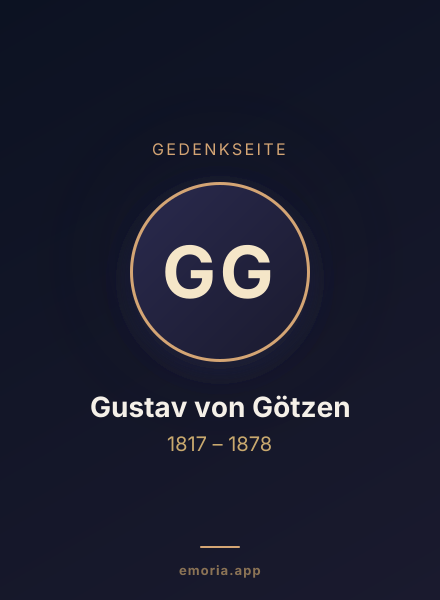 Gedenkportrait von Gustav von Götzen