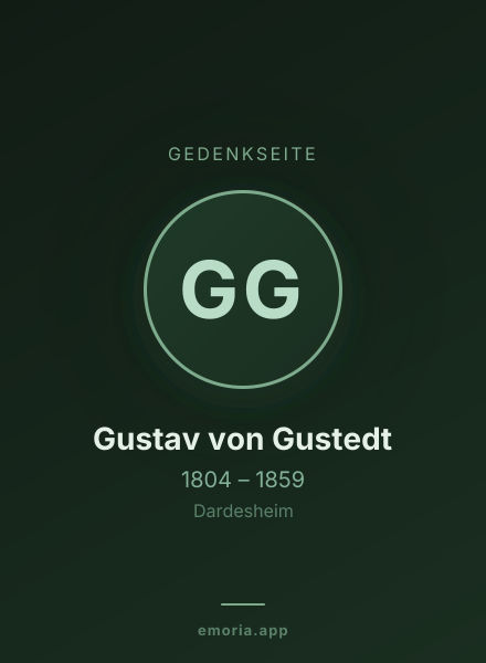 Gedenkportrait von Gustav von Gustedt