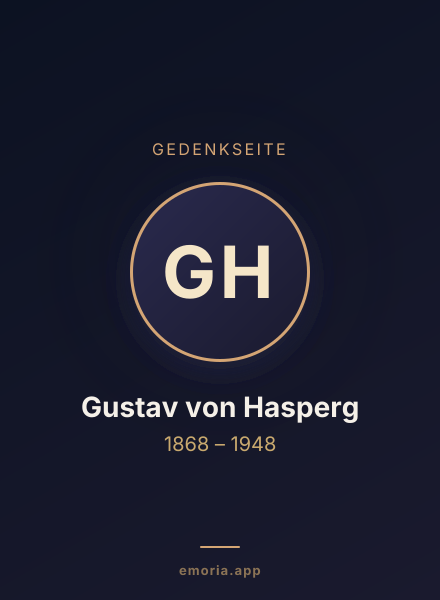 Gedenkportrait von Gustav von Hasperg