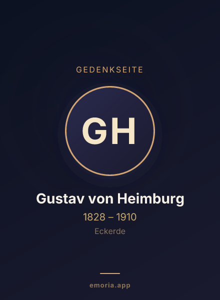 Gedenkportrait von Gustav von Heimburg
