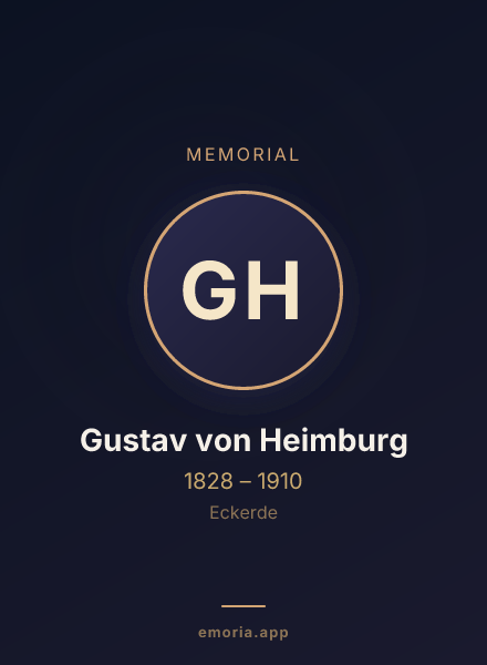 Memorial portrait of Gustav von Heimburg