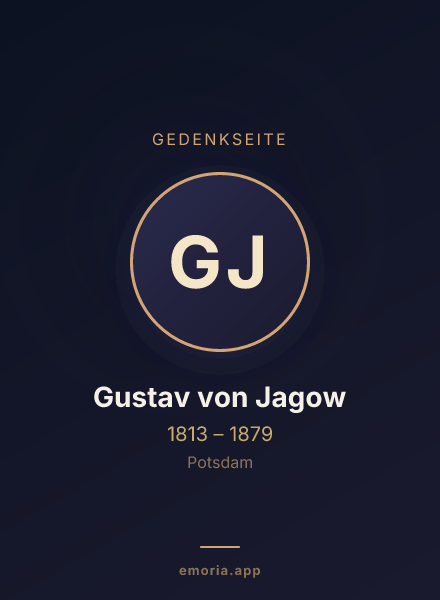 Gedenkportrait von Gustav von Jagow