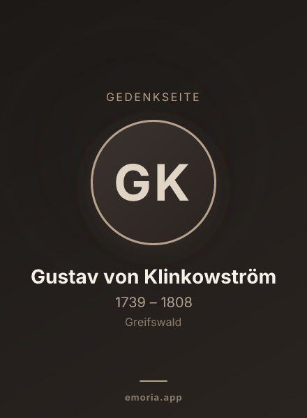 Gedenkportrait von Gustav von Klinkowström