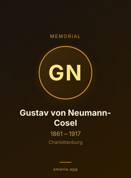 Memorial portrait of Gustav von Neumann-Cosel