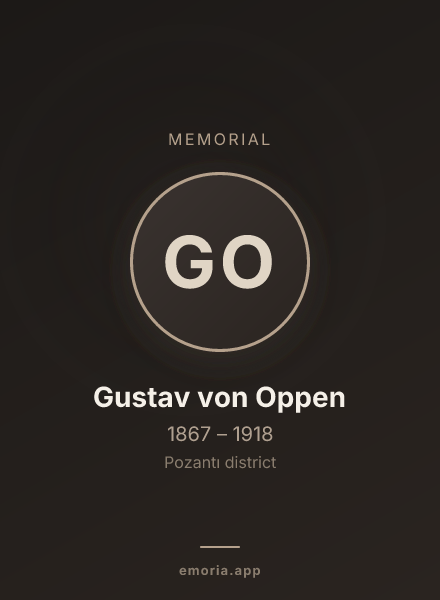 Memorial portrait of Gustav von Oppen