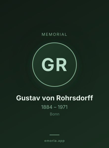 Memorial portrait of Gustav von Rohrsdorff