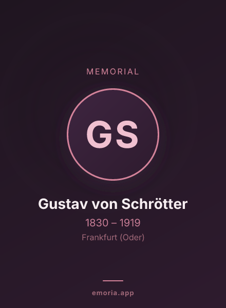 Memorial portrait of Gustav von Schrötter