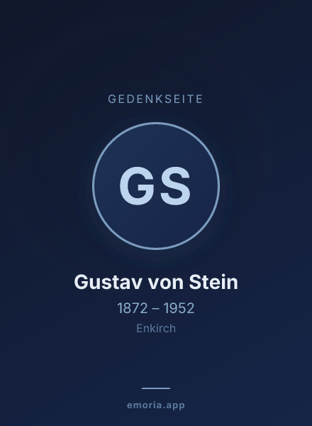 Gedenkportrait von Gustav von Stein