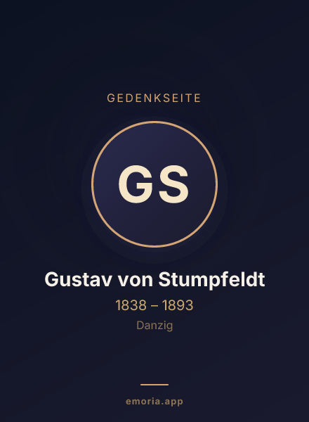 Gedenkportrait von Gustav von Stumpfeldt