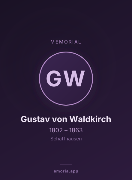 Memorial portrait of Gustav von Waldkirch
