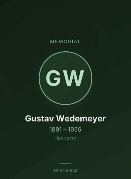 Memorial portrait of Gustav Wedemeyer